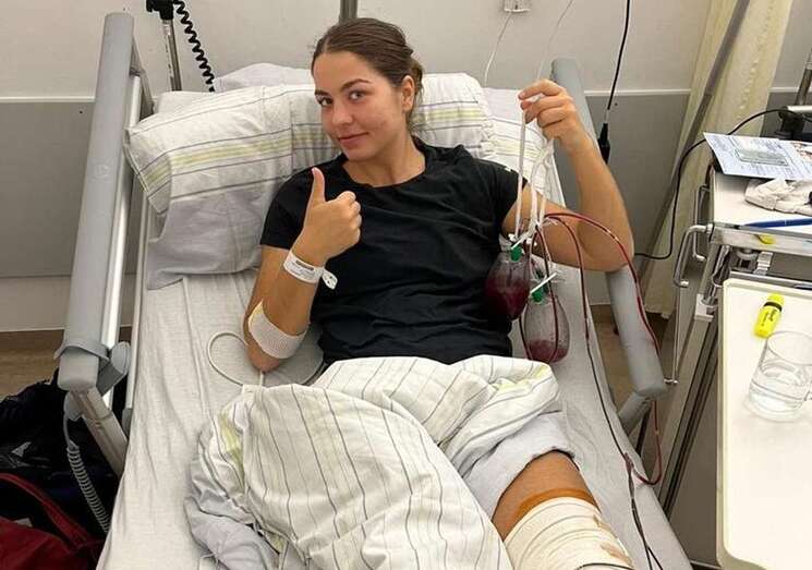 La jugadora tras la operación/TA.